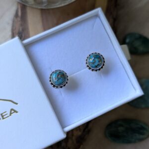 עגילי טורקיז צמודים